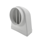 Preview: Flachkanal Anschlussbogen Bogen 220 x 90 mm für 150 mm rund