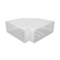Preview: easytec Flachkanal Bogen 220x90mm 90 Grad waagerecht 32160