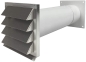 Preview: EASYTEC® Energiesparender Mauerkasten Ø 150 mm Edelstahl mit zwei Rückstauklappen DN125
