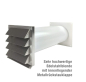Preview: Energiesparender Mauerkasten Ø 150 mm Edelstahl mit zwei Rückstauklappen