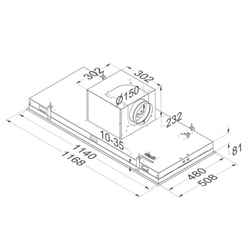 NOVY Pureline 6841 Deckenhaube Zeichnung
