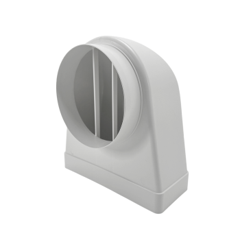 Preview: Flachkanal Anschlussbogen Bogen 220 x 90 mm für 150 mm rund