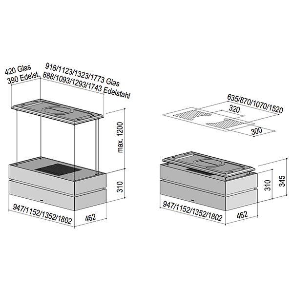 Berbel Skyline Edge BDL 115 SKE 1050002 Deckenlifthaube im Shop bestellen