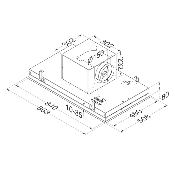 NOVY Pureline 6831 Deckenhaube Zeichnung