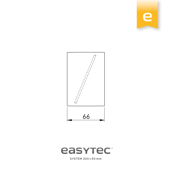 EASYTEC Flachkanal Verbinder mit Rückstauklappe System 220 x 90 mm Art. 32.155