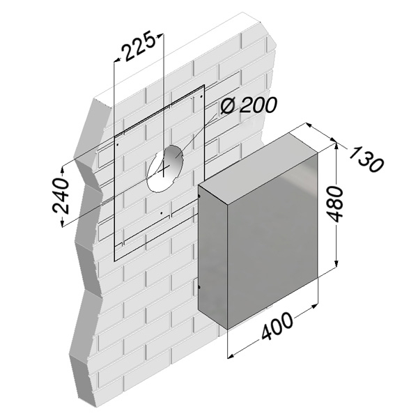 NOVY 445999 Externer Aussenwandmotor Zeichnung