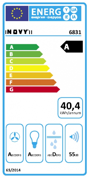 NOVY Pureline 6831 Deckenhaube Energielabel