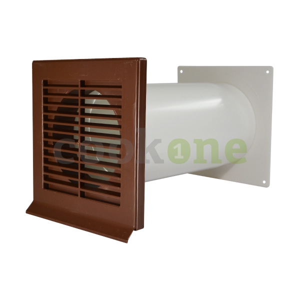 EASYTEC Kunststoff Mauerkasten Ø 100 mm braun 34.112