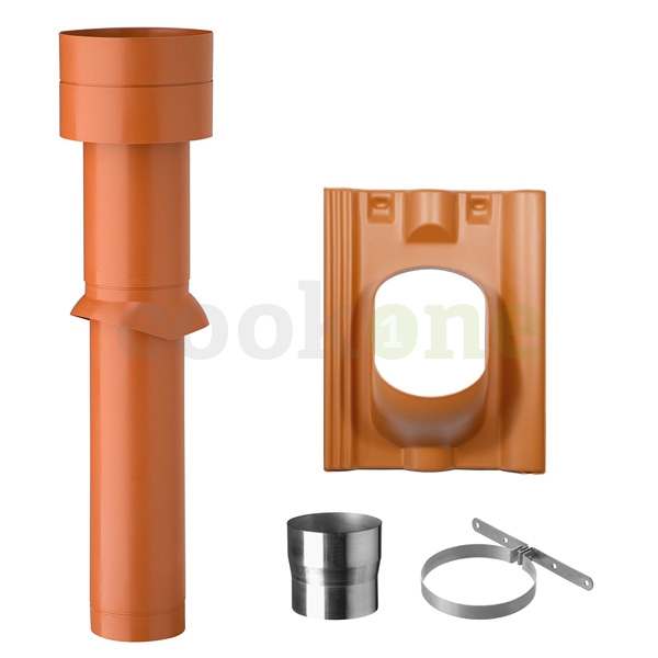 MV PLUS Dachhaube mit Passform-Durchgangspfanne zu Mecklenburger Pfanne 25-45° DN166 150mm