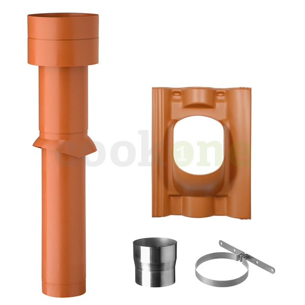 MV PLUS Dachhaube mit Passform-Durchgangspfanne zu Taunus Pfanne 25-45° DN166 150mm